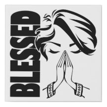 Gesegnet 10 x 10 Imitat Canvas Print