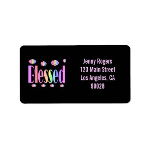 gesegnet adressaufkleber