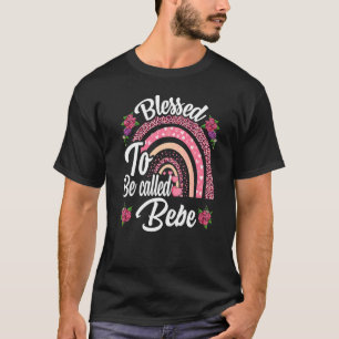 Gesegnet als Bebe Niedlicher Regenbogen für Mütter T-Shirt