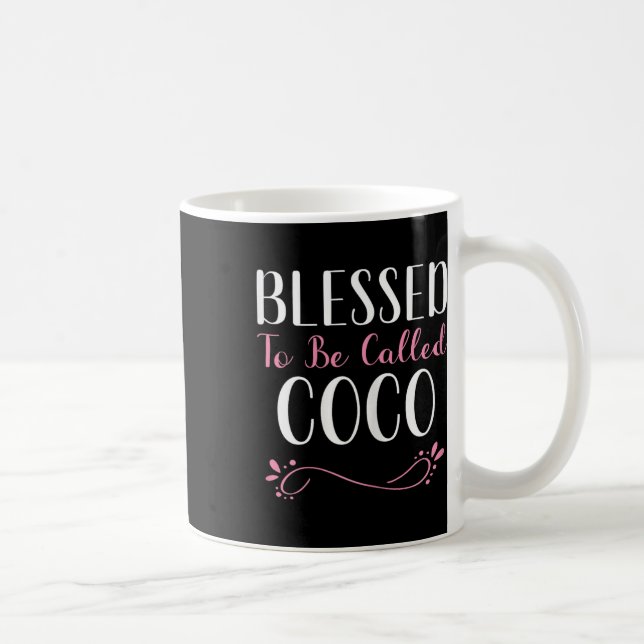 Gesegnet, als Coco Niedliches Cooles Oma genannt Kaffeetasse (Rechts)