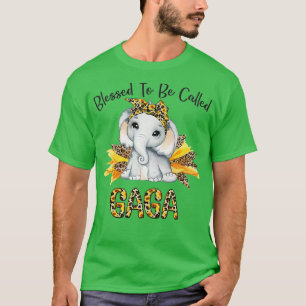 Gesegnet als Gaga Sonnenblume Elefant Mothe T-Shirt