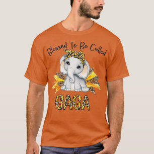 Gesegnet als Gaga Sonnenblume Elefant Mothe T-Shirt