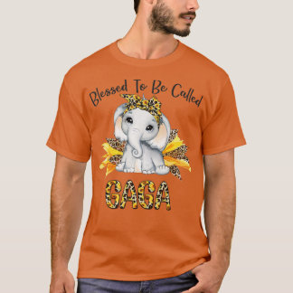 Gesegnet als Gaga Sonnenblume Elefant Mothe T-Shirt
