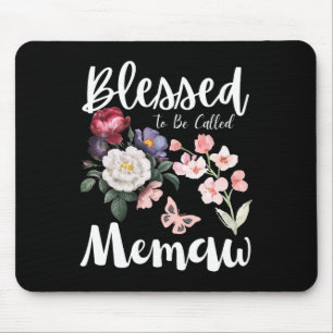 Gesegnet, als Gedächtnisfrau florale Niedlich Moth Mousepad