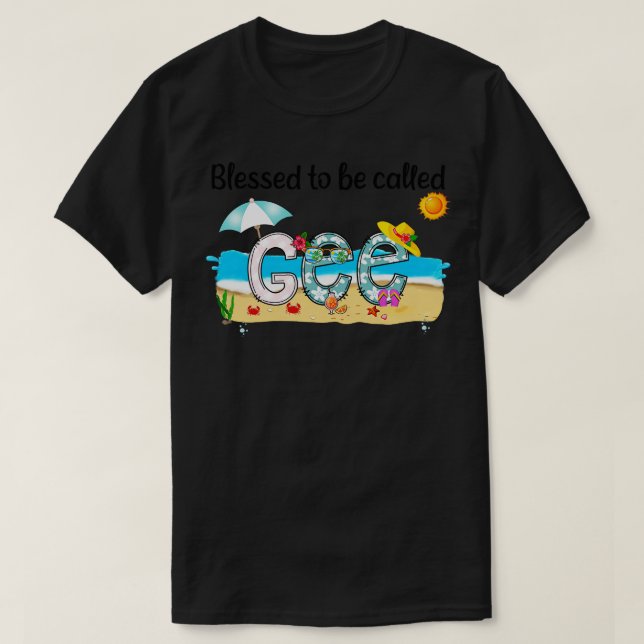 Gesegnet, als gee Summer Beach glückliche Mutter g T-Shirt (Design vorne)