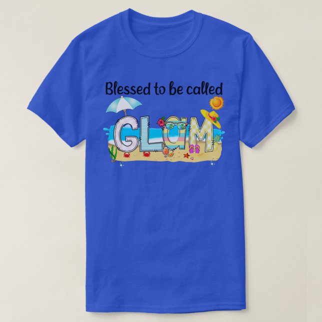 Gesegnet, als Glam Summer Beach genannt werden Hap T-Shirt (Design vorne)
