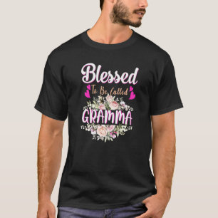 Gesegnet als Gramma floral Womens Gramma T-Shirt