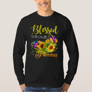 Gesegnet, als Gramma Sonnenblume Muttertag genannt T-Shirt