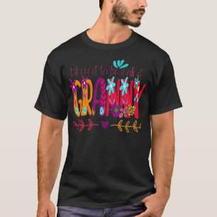 Gesegnet, als Granny T-Shirt Mama farbenfrohe Moth