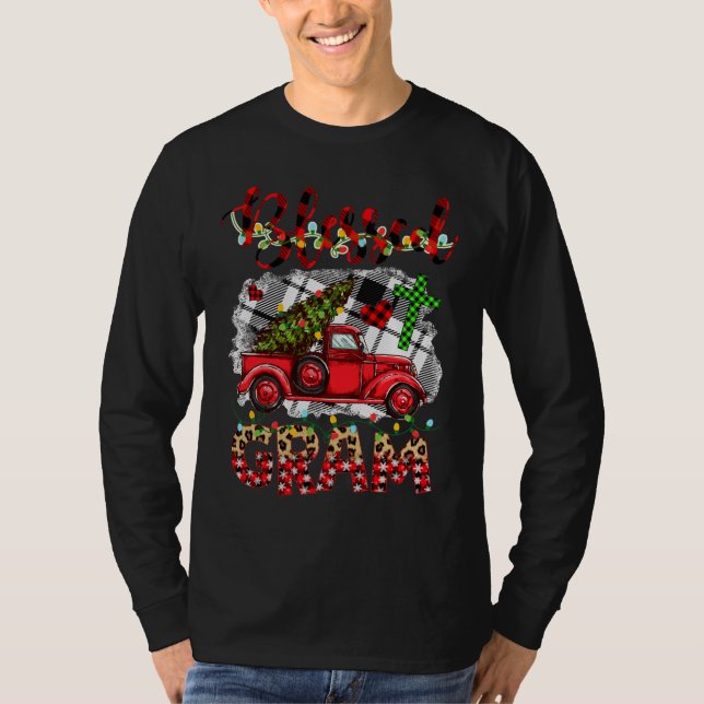 Gesegnet, als grauer Weihnachtsrottruck bezeichnet T-Shirt (Vorderseite)