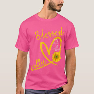 Gesegnet, als Lollie Herz Sonnenblume Mutter genan T-Shirt