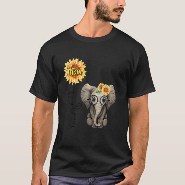 Gesegnet, als Mama Hippie Elephant Mother T-Shirt (Vorderseite)