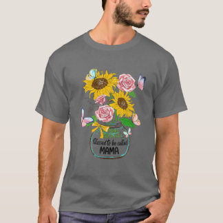 Gesegnet, als Mama Life Blume Art Mütter bezeichne T-Shirt