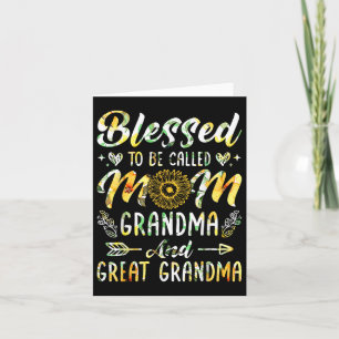 Gesegnet, als Mama Oma Große Oma Mot genannt zu we Karte