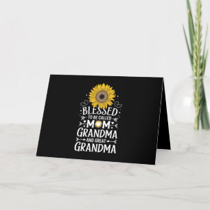 Gesegnet, als Mama Oma große Sonnenblume genannt z Dankeskarte