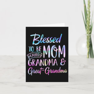 Gesegnet, als Mama Oma und große Oma genannt zu we Karte