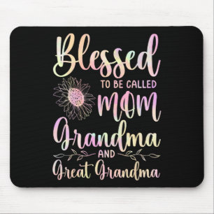Gesegnet, als Mama Oma und große Oma genannt zu we Mousepad