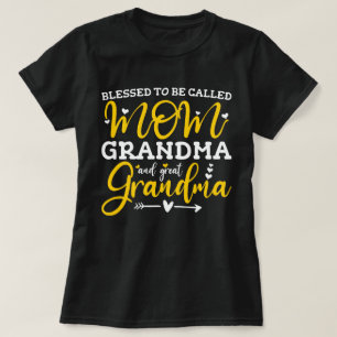 Gesegnet, als Mama Oma und große Oma genannt zu we T-Shirt