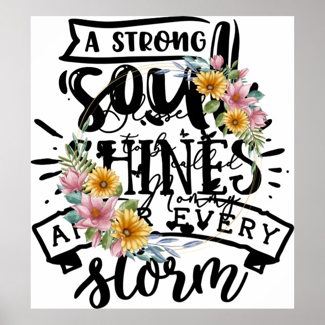 Gesegnet, als Mama Sonnenblume Mama Mütter genannt Poster (Vorne)