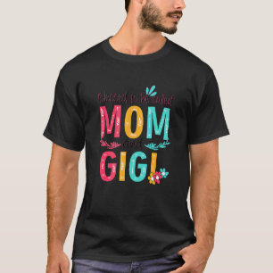 Gesegnet als Mama und Gigi-Blumengranma T-Shirt