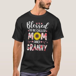 Gesegnet als Mama und Granny Floral Mother' T-Shirt