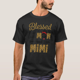 Gesegnet als Mama und Mimi Leopard Mutter D T-Shirt