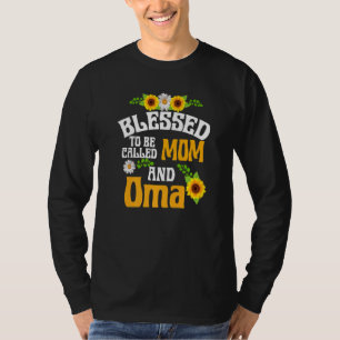 Gesegnet, als Mama und Oma floral Mutter d genannt T-Shirt