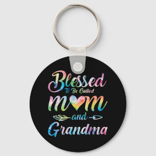 Gesegnet, als Mama und Oma Floral Mutter genannt z Schlüsselanhänger