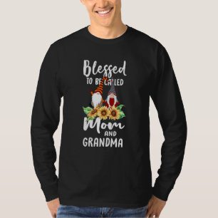 Gesegnet, als Mama und Oma Gnomes Sunfl bezeichnet T-Shirt