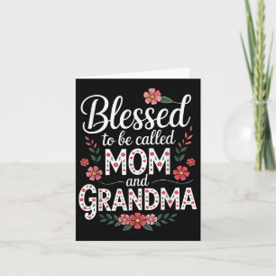 Gesegnet als Mama und Oma Niedliche Blüte Karte