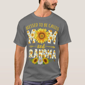Gesegnet als Mama und Oma Sonnenblume Mothe T-Shirt
