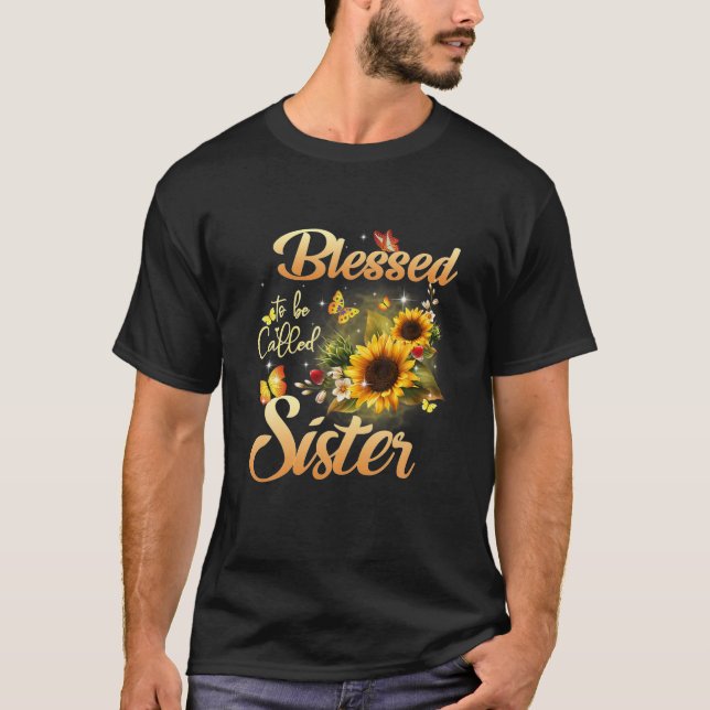 Gesegnet, als Mama und Schwester St Patricks Da ge T-Shirt (Vorderseite)