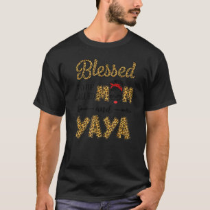 Gesegnet als Mama und Yaya Leopard Mutter D T-Shirt