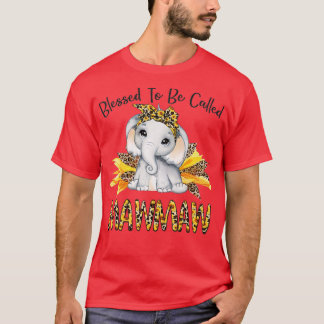 Gesegnet als Mawmaw Sonnenblumen Elefant Mot T-Shirt