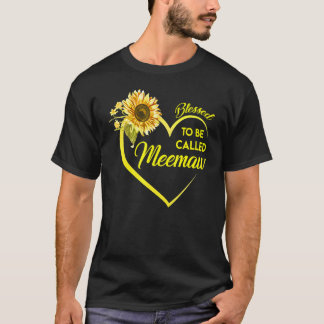 Gesegnet als Meemaw Sonnenblume T-Shirt