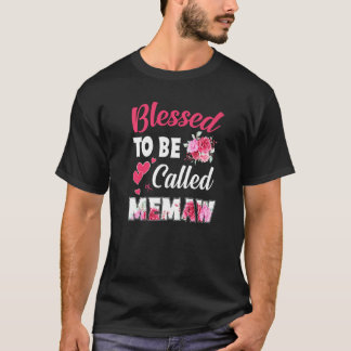 Gesegnet, als Memaw Funny Floral Memaw Moth genann T-Shirt