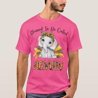 Gesegnet, als Memaw Sonnenblumen Elephant Moth T-Shirt