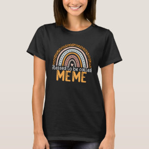 Gesegnet als Meme Leopard Rainbow Beste Mama T-Shirt