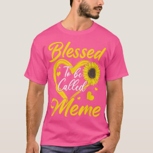 Gesegnet, als Meme Sonnenblumen Herzmütter bezeich T-Shirt