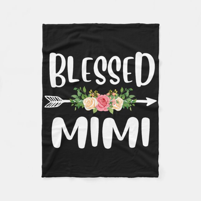 Gesegnet, als Mimi-Blumenmuster-Moth bezeichnet zu Fleecedecke (Vorderseite)