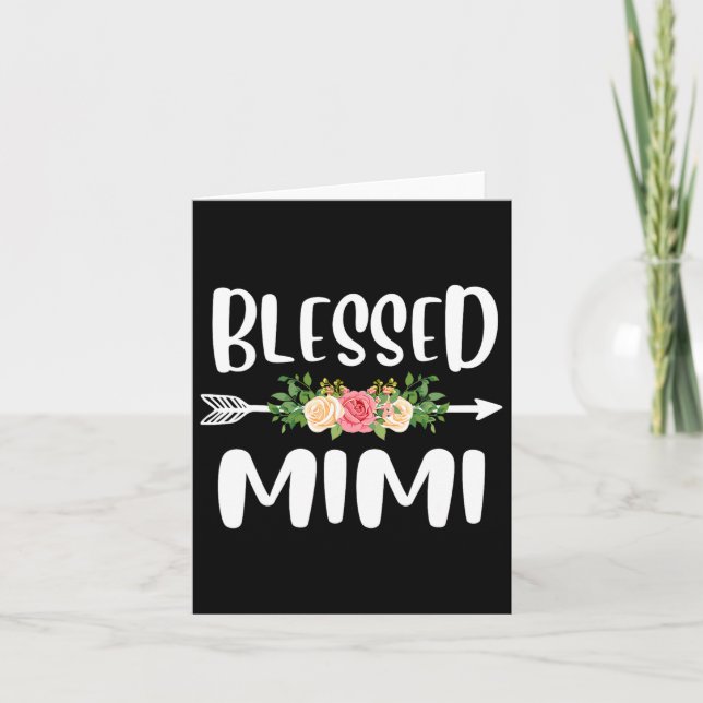 Gesegnet, als Mimi-Blumenmuster-Moth bezeichnet zu Karte (Vorderseite)