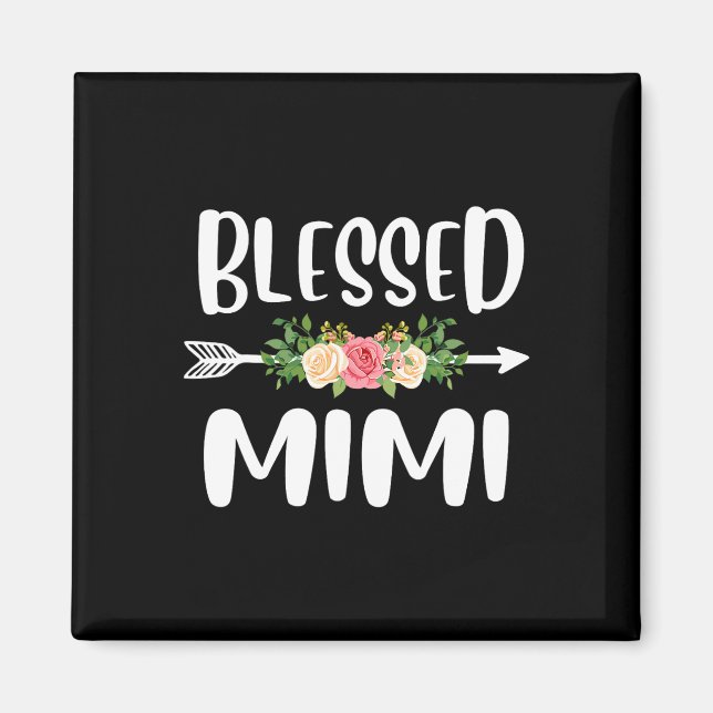 Gesegnet, als Mimi-Blumenmuster-Moth bezeichnet zu Magnet (Vorne)
