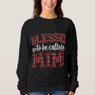 Gesegnet, als Mimi Red Kariert Weihnachts-Deko gen Sweatshirt