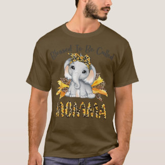 Gesegnet, als Momma Sonnenblume Elefantenmoth beze T-Shirt