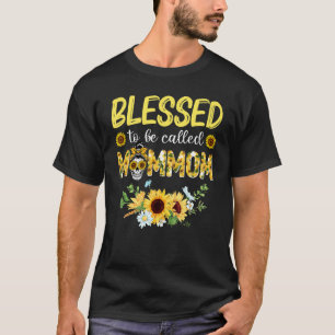 Gesegnet, als Mommom Sonnenblumen Skull Mothe gena T-Shirt