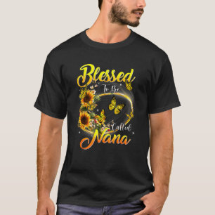 Gesegnet, als Nana Niedliche Sonnenblumenmutter ge T-Shirt