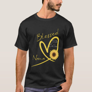 Gesegnet, als Nana Sonnenblume Herz genannt zu wer T-Shirt