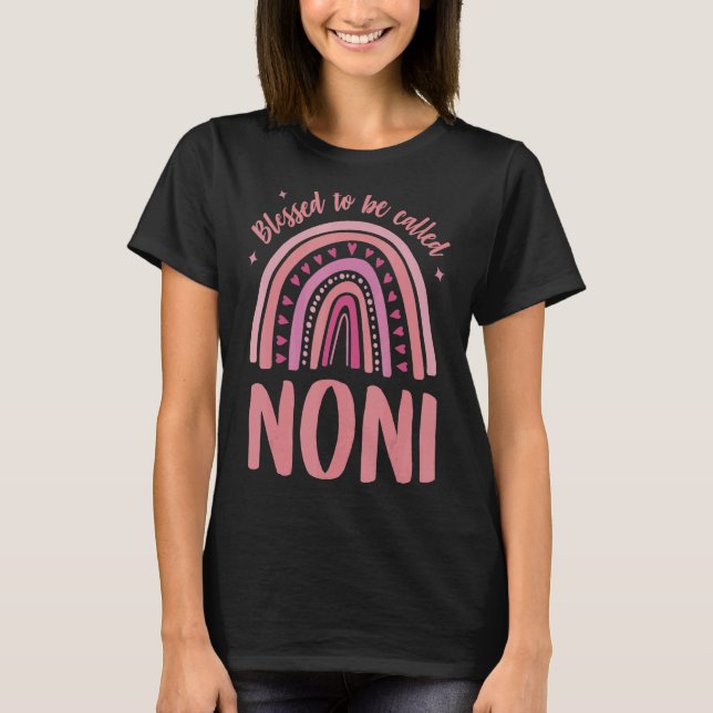 Gesegnet als Noni-Idee für Frauen Mütter D T-Shirt (Vorderseite)