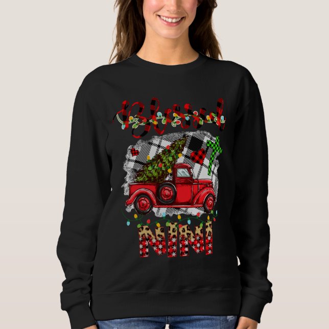 Gesegnet, als Nonni Weihnachtsroter Lkw genannt zu Sweatshirt (Vorderseite)