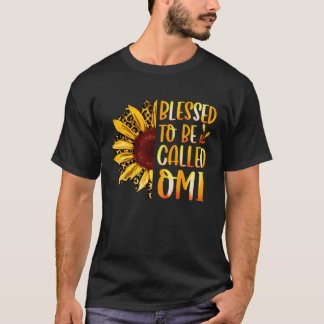 Gesegnet, als Omi Niedliche Sonnenblume Frauen Mot T-Shirt